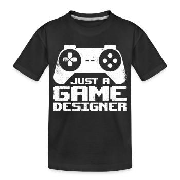 Concepteur de jeux - T-shirt bio Premium Enfant - noir - Devant