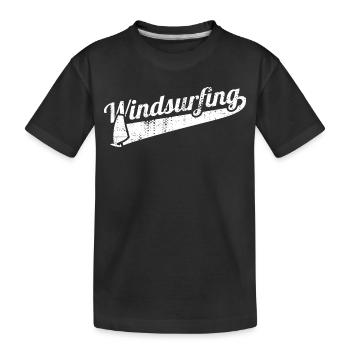 Windsurfing - Kids' Premium Organic T-Shirt - black - Front