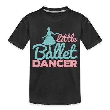 Ballerina Mädchen - Kinder Premium Bio T-Shirt - Schwarz - Vorne