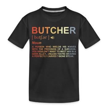 Fleischer Begriff - Kinder Premium Bio T-Shirt - Schwarz - Vorne