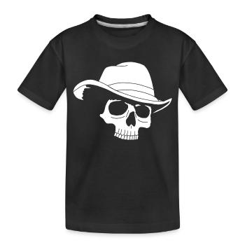 Crâne de cowboy - T-shirt bio Premium Enfant - noir - Devant