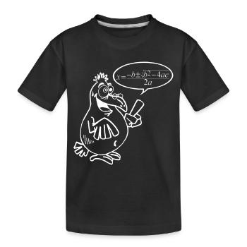 White Smart Bird - Kids' Premium Organic T-Shirt - black - Front