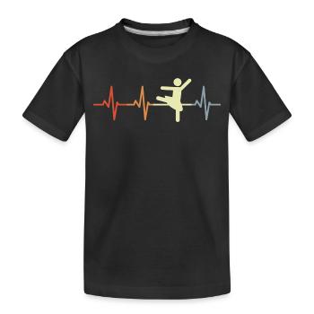 Danseur de ballet Heartbeat - T-shirt bio Premium Enfant - noir - Devant