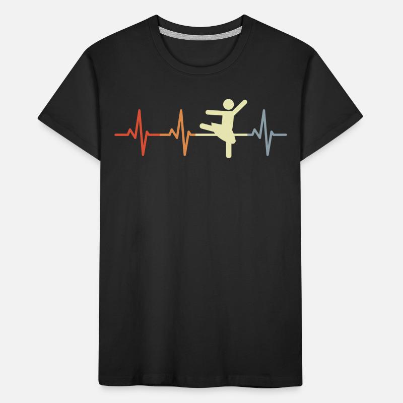 Ballet Dancer Heartbeat Kids' Premium Organic T-Shirt
