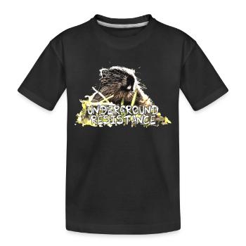 Marmotte culte - Résistance souterraine - T-shirt bio Premium Enfant - noir - Devant