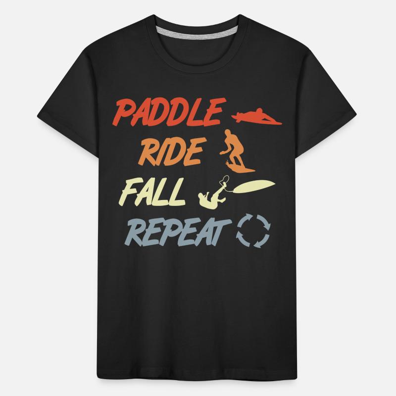 Paddle Surf Repeat Kids' Premium Organic T-Shirt