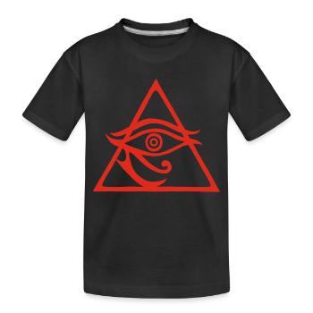 La pyramide rouge du dieu Horus - T-shirt bio Premium Enfant - noir - Devant