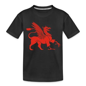 Roter Greif - Kinder Premium Bio T-Shirt - Schwarz - Vorne