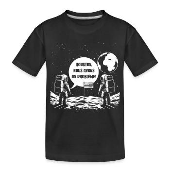 Houston, Nous avons un problème! - T-shirt bio Premium Enfant - noir - Devant