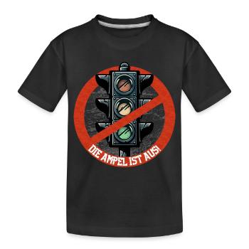 Die AMPEL ist AUS! - Kinder Premium Bio T-Shirt - Schwarz - Vorne