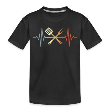 Wooden spoon palpitations - Kids' Premium Organic T-Shirt - black - Front