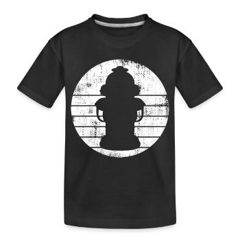 Dessin de bouche d’incendie - T-shirt bio Premium Enfant - noir - Devant