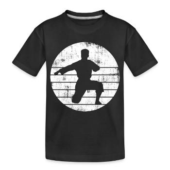 Croquis de karatéka - T-shirt bio Premium Enfant - noir - Devant