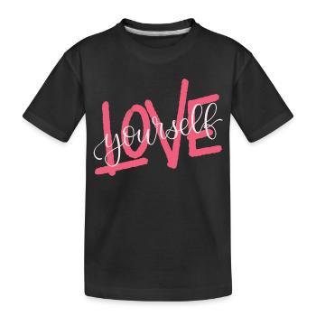 Aime toi toi-même - T-shirt bio Premium Enfant - noir - Devant