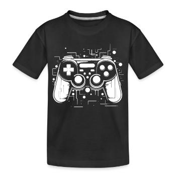Game Controller - Kinder Premium Bio T-Shirt - Schwarz - Vorne
