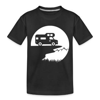 Vanlife Adventure: Stylish Camper Design - Kids' Premium Organic T-Shirt - black - Front