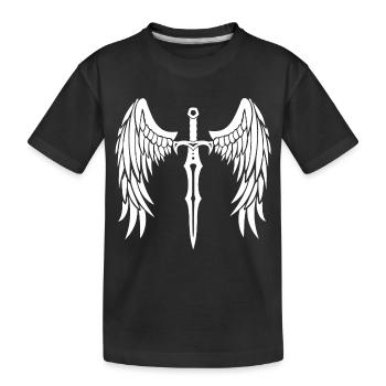 Winged Sword - Kids' Premium Organic T-Shirt - black - Front
