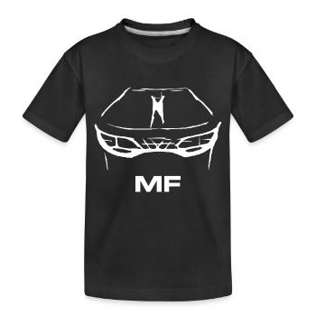 Böser Blick M F Traktor - Kinder Premium Bio T-Shirt - Schwarz - Vorne