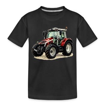 Tracteur - T-shirt bio Premium Enfant - noir - Devant