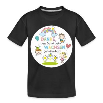 Thank you for helping you grow - Kita Farewell - Kids' Premium Organic T-Shirt - black - Front