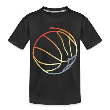 Basketball Retro Style - Kids' Premium Organic T-Shirt - black - Front