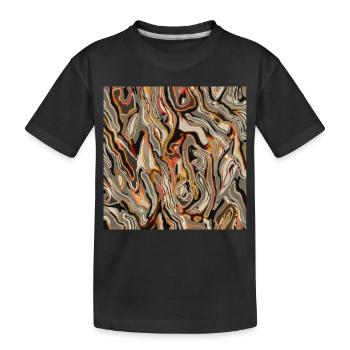 Holz ähnlich - Kinder Premium Bio T-Shirt - Schwarz - Vorne