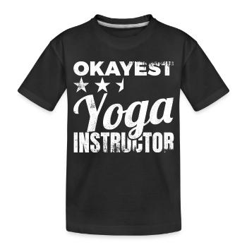Professeur de yoga moyen - T-shirt bio Premium Enfant - noir - Devant