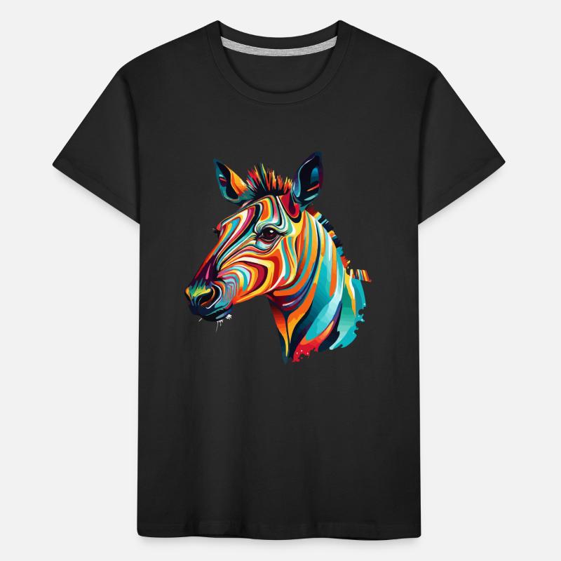 Okapi coloré éclaboussures d’éclaboussures de peinture T-shirt bio Premium Enfant