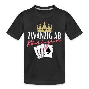 Twenty from Queen - Kids' Premium Organic T-Shirt - black - Front