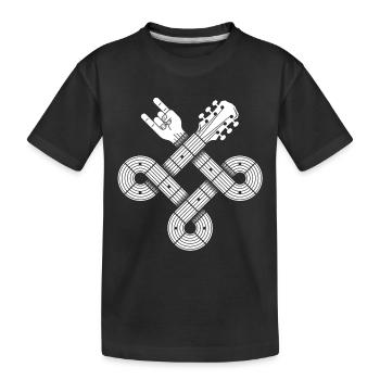 Guitare noeud celtique. Graphique de musique rock et métal - T-shirt bio Premium Enfant - noir - Devant