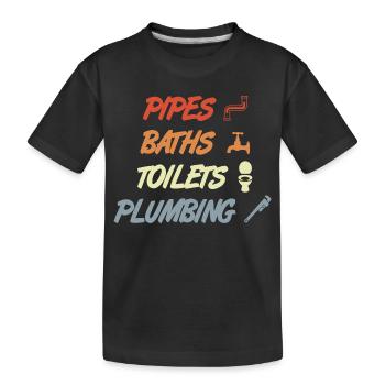Plomberie - T-shirt bio Premium Enfant - noir - Devant
