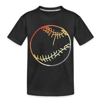 Dessin de balle de baseball - T-shirt bio Premium Enfant - noir - Devant