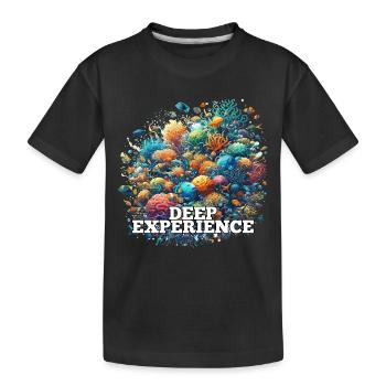 Tiefe Erfahrung Korallen Fische Geschenk - Kinder Premium Bio T-Shirt - Schwarz - Vorne