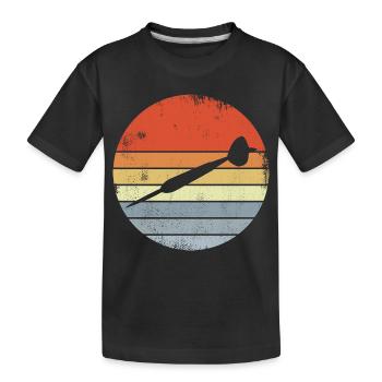 Vintage Dartpfeil - Kinder Premium Bio T-Shirt - Schwarz - Vorne
