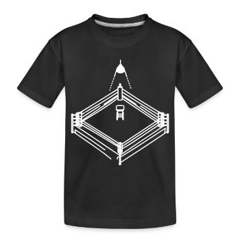 Boxing Ring Drawing - Kids' Premium Organic T-Shirt - black - Front