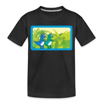 Baby Dinos T- Rex | Customisable - Kids' Premium Organic T-Shirt - black - Front