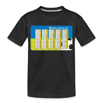 Soccer Small 1x1 - Blue Green | Customisable - Kids' Premium Organic T-Shirt - black - Front