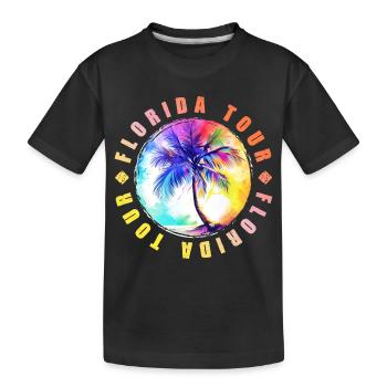 Florida Tour Bunt - Kinder Premium Bio T-Shirt - Schwarz - Vorne