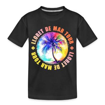 Lloret De Mar Tour Bunt - Kinder Premium Bio T-Shirt - Schwarz - Vorne