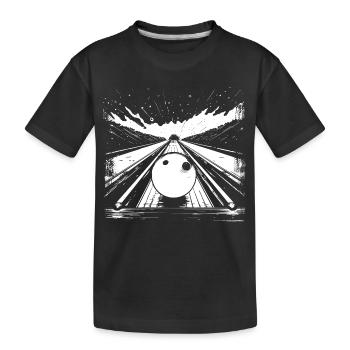 Bowling - Kinder Premium Bio T-Shirt - Schwarz - Vorne