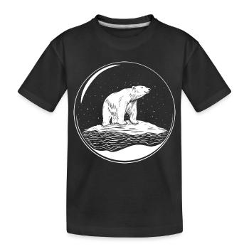 Ours polaire sur la banquise Sauvez l’ours polaire - T-shirt bio Premium Enfant - noir - Devant