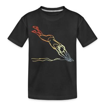 Natation Look Vintage - T-shirt bio Premium Enfant - noir - Devant