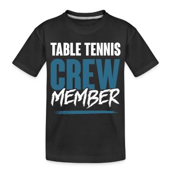 Table Tennis Crew - Kinder Premium Bio T-Shirt - Schwarz - Vorne
