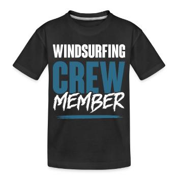 Windsurfing Crew - Kinder Premium Bio T-Shirt - Schwarz - Vorne