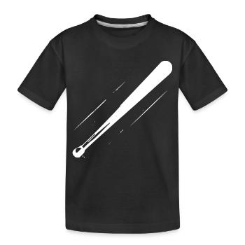 Dessin de batte de baseball - T-shirt bio Premium Enfant - noir - Devant
