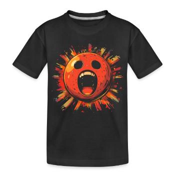 Boule de bowling effrayante - T-shirt bio Premium Enfant - noir - Devant