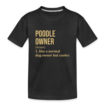 Pudel - Kinder Premium Bio T-Shirt - Schwarz - Vorne