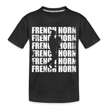 Vintage Horn - Kids' Premium Organic T-Shirt - black - Front