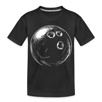 Dessin de boule de bowling - T-shirt bio Premium Enfant - noir - Devant