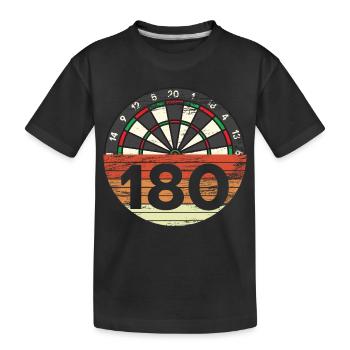 Vintage Dartboard - Kids' Premium Organic T-Shirt - black - Front